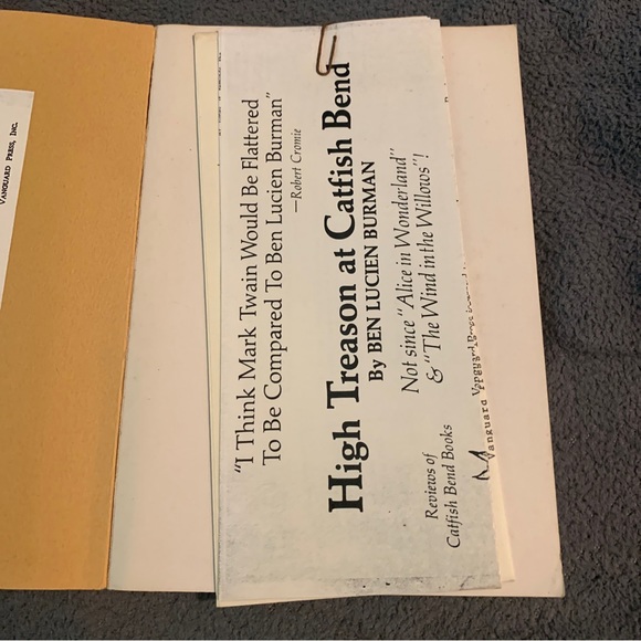 High Treason at Catfish Bend by Ben Lucien Burman Vanguard uncorrected proof. - Picture 5 of 7